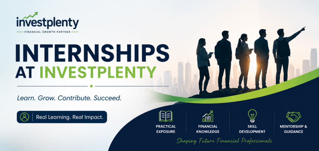 Internships at Investplenty – Students gaining practical experience in mutual funds, finance, and investment research under expert mentorship.